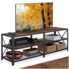 TV Schrank Lowboard TV-Regal Fernsehtisch offen Holz + Metall Industrie Design
