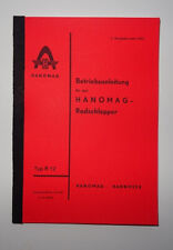 Hanomag R 12 Betriebsanleitung, Bedienungsanleitung, Handbuch, 2. Ausgabe 1954