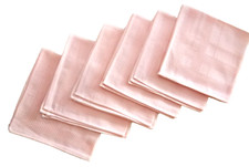 NEU! 6 wunderschöne Servietten Lochmuster Farbe: Pfirsich Baumwolle 35 x 35cm 