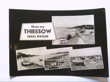 AK Thiessow / Rügen, Gruss aus... Mehrbildkarte, 4 Abb., Strand, Hafen.