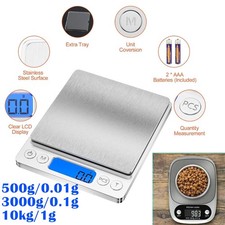 Küchenwaage Digitalwaage Haushaltswaage Edelstahl LCD Grammwaage 0.01g-10kg