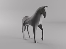 Abstrakte Pferde Skulptur |