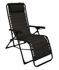 Relaxsessel Relaxliege Liegesessel Gartenliegestuhl NIZZA Metall schwarz 2. WAHL