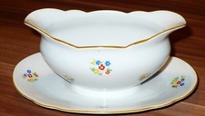 Alte Sauciere/Soßenschüssel, Reinecke Porzellan, Vintage, Streublümchen
