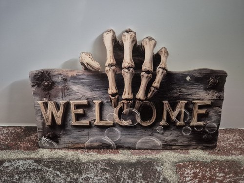 Welcome türschild skelett - türschild,