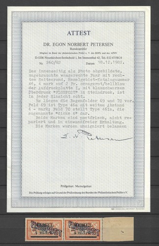 Memelgebiet flugpost 1921 - "flugpost,