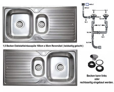 100 x 50 cm Edelstahl