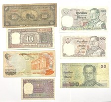 Los 7 Banknoten Asien