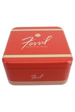FOSSIL Dekodose Metall Rot quadratisch Vintage Schmuckdose Aufbewahrungsbox