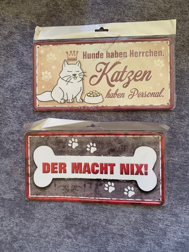 Blechschilder katze hund neu - 2,