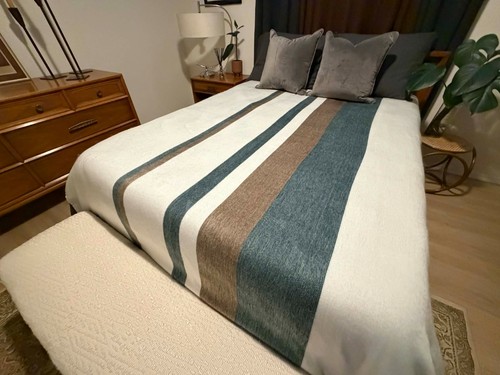 Soft warm striped alpaca - &,