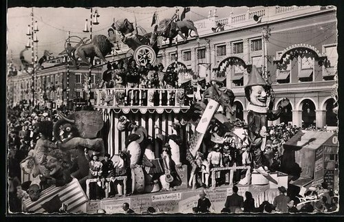 Ansichtskarte nice carneval - ansichtskarte, nice,