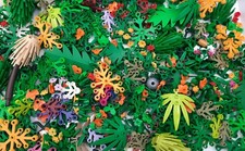 Lego® Pflanzen Konvolut Blumen Gras Blätter Sträucher Pflanzenteile Blüten 50x