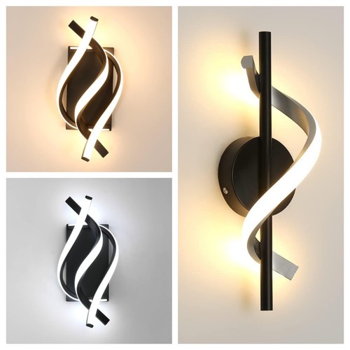 Modern led wandleuchte spirale - led,