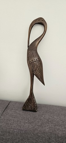 Handgeschnitzter holz storch - handgeschnitzter,