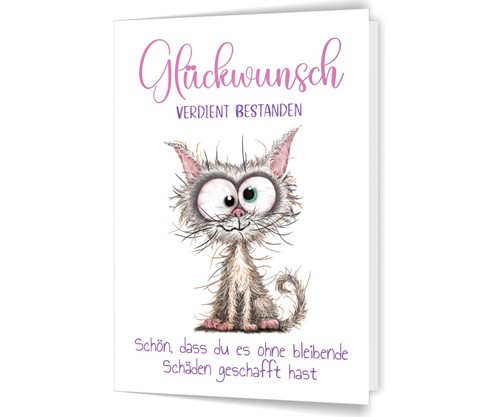 Glückwunschkarte bestandene