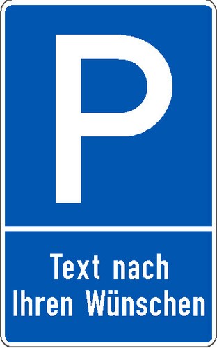 Parkplatzschild aus stabiler