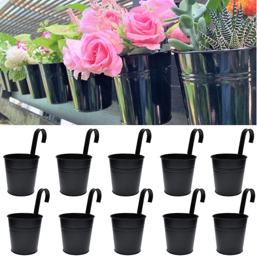 10x eisen blumentopf hängend - 10x,