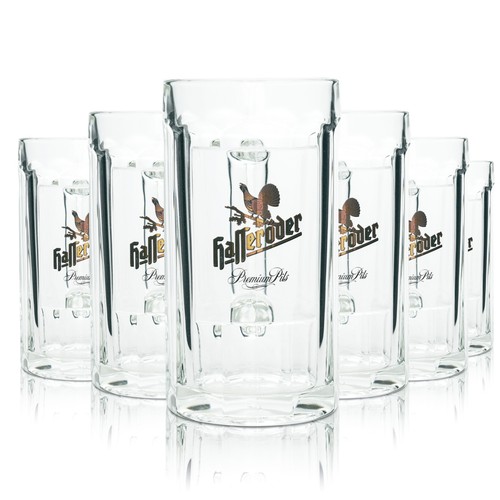 Hasseröder bier glas - 6x,