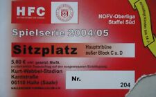 TICKET Oberliga 2004/05 Hallescher FC - FSV Zwickau