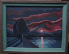 Heinz Friedrich Kirchner 1926-2000, Landschaftskomposition, datiert 1948