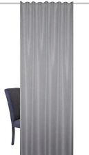Vorhang hell grau blickdicht Voile 135 x 245 cm versteckte Schlaufen Seitenschal