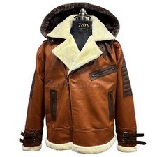 Herren Kunstfell Lammfelljacke