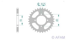 Kettenrad Stahl Teilung 520, Zähne 36 12214-36 für Aeon Cobra 220 2005-2010