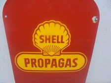 Original Emailschild SHELL Propagas  Vertrieb  Ungereinigter Fundzustand