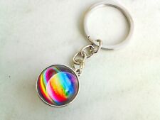 Schlüsselanhänger 3D Glas Kugel Planet Schlüssel Anhänger Globus