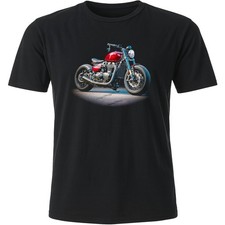 Schwarzes T-Shirt mit Bobber
