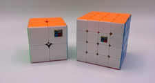 Speedcubing Set 2x2, 4x4 Moyu Meilong - Stickerless Zauberwürfel Set in 2 Größen