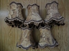 Lampenschirme 6 Stck. aus Schweinsleder mit Quasten für E27 Hängelampen