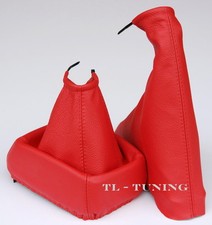 Schaltsack + Handbremssack passend für OPEL CALIBRA Bj. 90-97 Echtes Leder  ROT