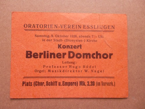 Heimatbeleg eintrittskarte - ,
