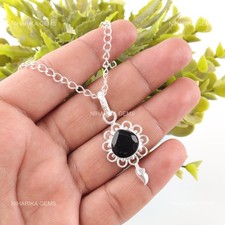 925 Silber Herz Morganit Stein