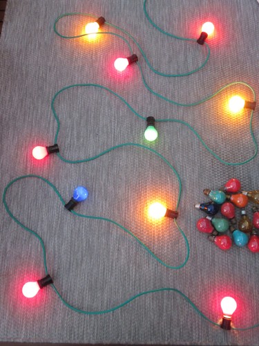 Retro lichterkette mit - retro, 10