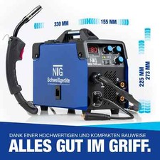 Schweißgerät Schutzgas Fülldraht MIG MAG MMA MIG-180 mini Inverter