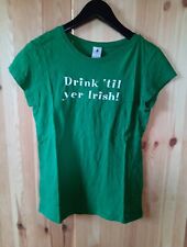 Tshirt qh "Drink 'til yer Irish!" Gr. 36/38 S M Irland Cool Grün Ungetragen 
