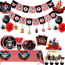 Piraten Kindergeburtstag Deko,161pcs Piratenparty Kindergeburtstag Dekorations