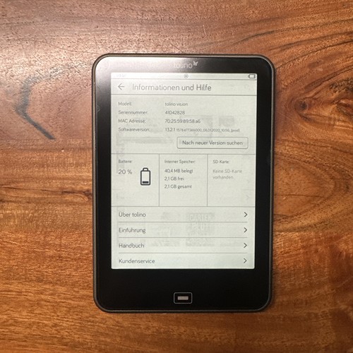 Tolino vision book reader - 1, e-book
