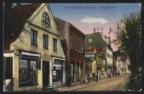 Ansichtskarte cuxhaven blick - ansichtskarte,