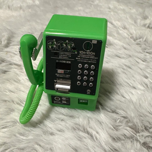 Miniatur münztelefon grün - miniatur,
