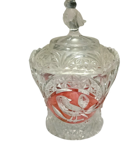 Hofbauer red bird bleikristall - red,