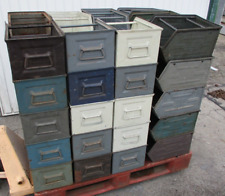 DDR Lager Sichtbox Blech Box Metall TGL 9390 Größe II  Werkstatt Loft Vintage