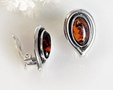 Bernstein Ohrclips 925 oval