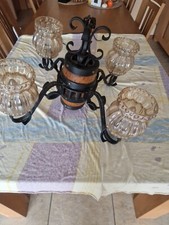 Alte Wagenradnabe Als Deckenlampe 4 Flammig Handarbeit Für Liebhaber