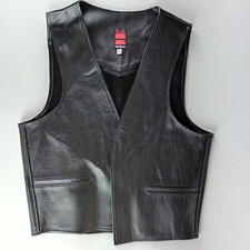 Rob Amsterdam Berlin Leder-Weste hochwertig handgemacht Bartender M Schwarz