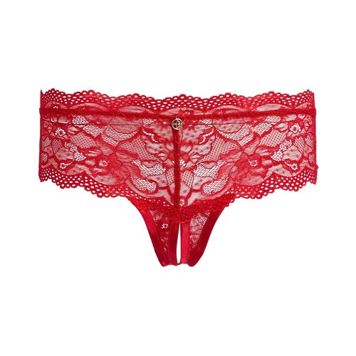 Escora string panty - ouvert, rot