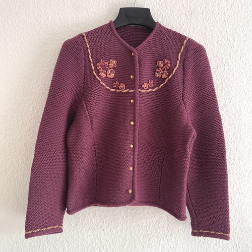 Trachten strickjacke lila - trachten,